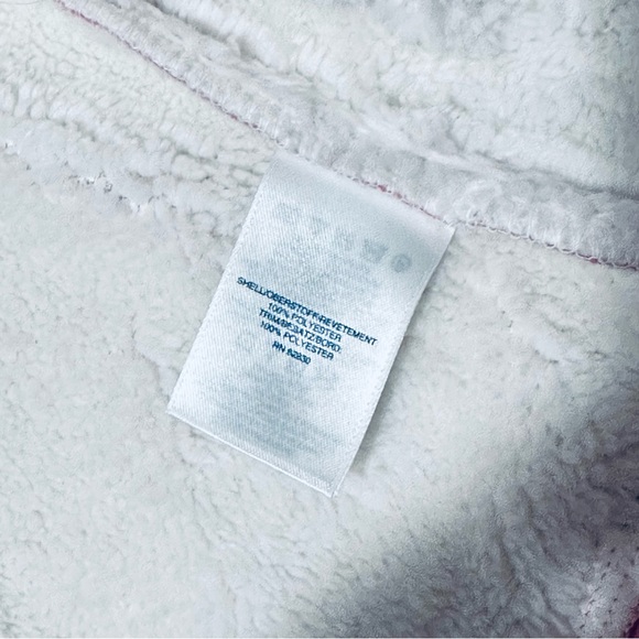 Lands End Salmon Hooded Fleece Jacket Full Zip Size XL - Picture 5 of 9